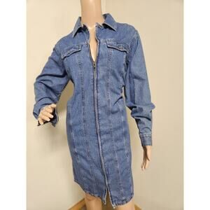 VINTAGE EARLY 80S EDDIE BAUER WOMENS JEAN DRESS SIZE MEDIUM